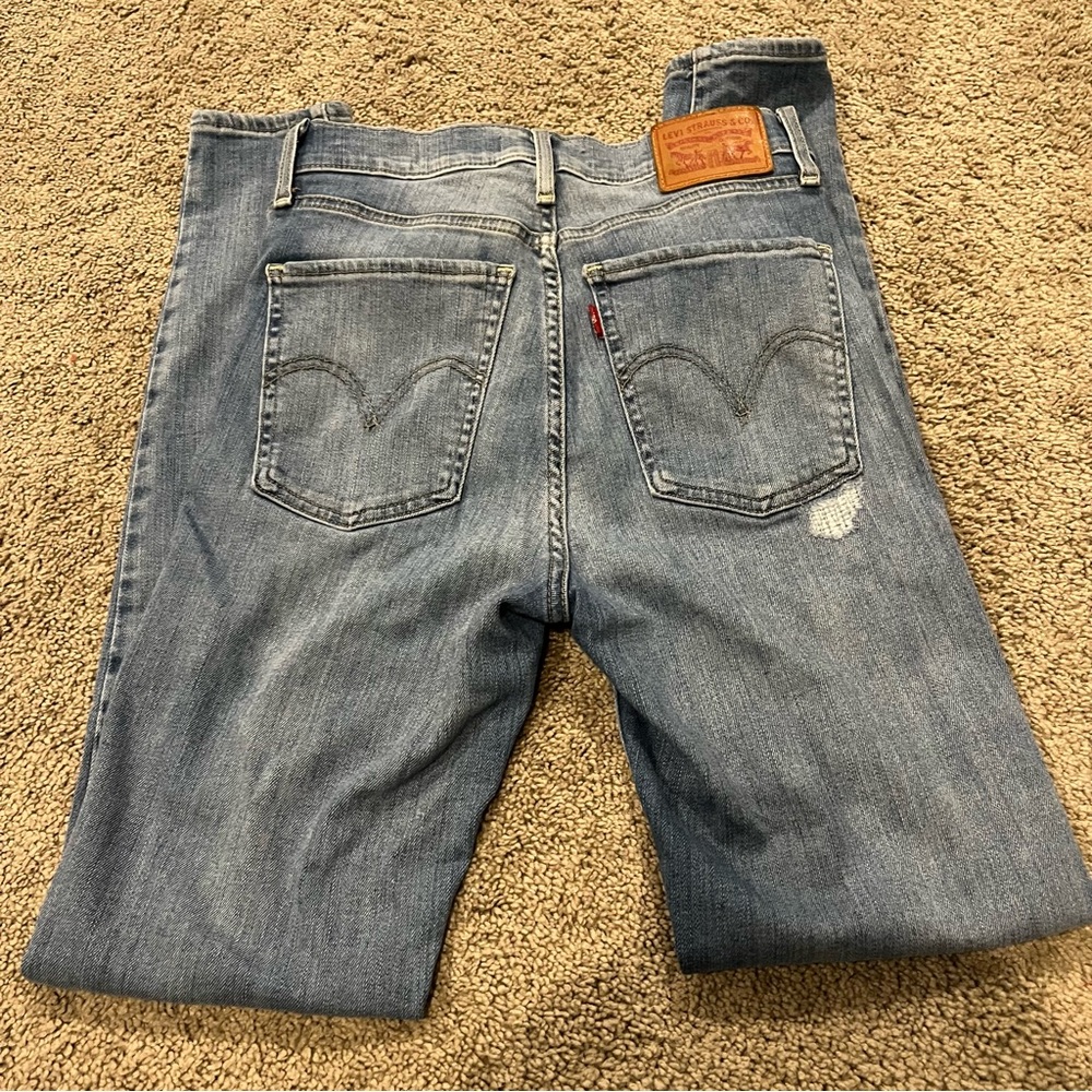 Levi Strauss Mile High Super Skinny Distressed Je… - image 3